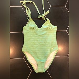 Solid & Striped The Olympia, Green Space Dye Knit - M